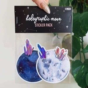 Holographic Moon Sticker Pack